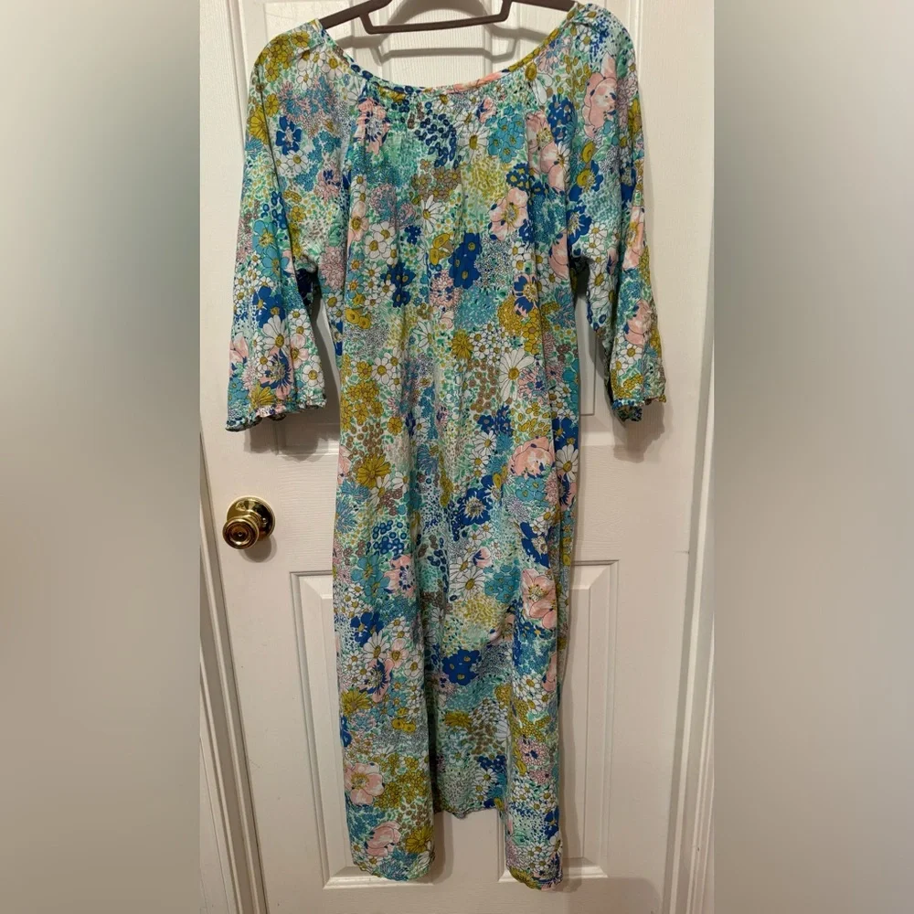 La Cera Botanical Floral  Nightgown or Robe  Size L